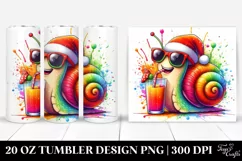 Colorful Snail Sipping | 20 oz Tumbler Product Image 1