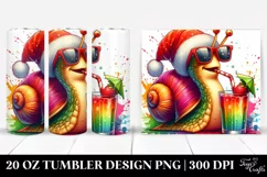 Colorful Snail Sipping | 20 oz Tumbler Product Image 1