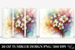 Abstract Wooden Narcissus Clipart 20 Oz Tumbler Product Image 1