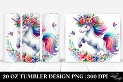 Cute Jumping Unicorn | 20 oz Tumbler Product Image 1