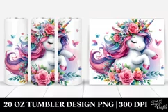 Cute Jumping Unicorn | 20 oz Tumbler Product Image 1