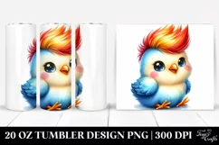 Vibrant Baby Chick Drawing | 20 oz Tumbler Product Image 1