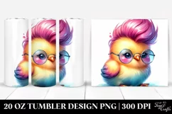 Vibrant Baby Chick Drawing | 20 oz Tumbler Product Image 1