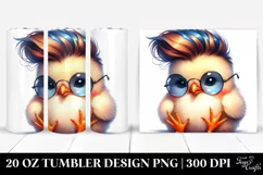 Vibrant Baby Chick Drawing | 20 oz Tumbler Product Image 1