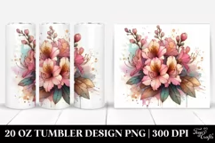 Wooden Rhododendron, Transparent 20 Oz Tumbler Product Image 1