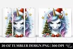 Cute Unicorn with Christmas Decorations 20 Oz Tumbler Product Image 1