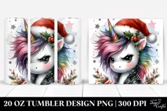 Cute Unicorn with Christmas Decorations 20 Oz Tumbler Product Image 1