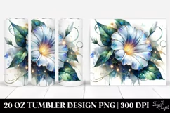 20 Oz Tumbler Sublimation | Morning Glory with Golden Product Image 1