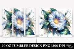 20 Oz Tumbler Sublimation | Morning Glory with Golden Product Image 1