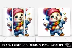 Baby Bear Excited for Winter, High-Res 20 Oz Tumbler Product Image 1