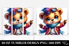 Baby Bear Excited for Winter, High-Res 20 Oz Tumbler Product Image 1