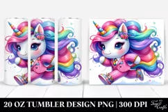 Cute Running Unicorn | 20 oz Tumbler Product Image 1
