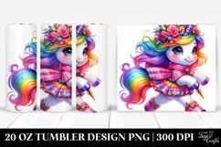 Cute Running Unicorn | 20 oz Tumbler Product Image 1