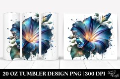 20 Oz Tumbler Sublimation | Glossy Morning Glory with Product Image 1
