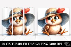 Funny Chicken Sun Hat Tumbler | 20 Oz Tumbler Product Image 1