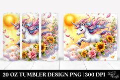 Cute Unicorn Spring Petals Tumbler | 20 Oz Tumbler Product Image 1