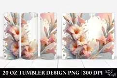 Stained Gladiolus, Transparent 20 Oz Tumbler Product Image 1