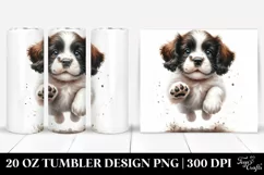 Cute Baby English Springer Spaniel Jumping | 20 oz Tumbler Product Image 1