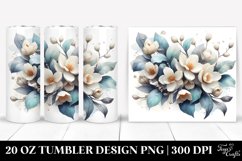 20 Oz Tumbler Sublimation | Colorful Jasmine with Metalic Product Image 1