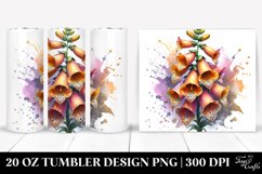 20 Oz Tumbler Sublimation | Foxglove with Golden Insertions Product Image 1