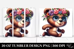 Cute Baby Bear with Cool Haircut and Expressive Face Product Image 1