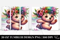 Cute Baby Bear with Cool Haircut and Expressive Face Product Image 1