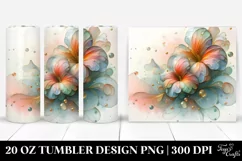 Abstract Pastel Glossy Nasturtium made of 20 Oz Tumbler Product Image 1