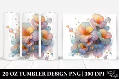 Abstract Pastel Glossy Nasturtium made of 20 Oz Tumbler Product Image 1