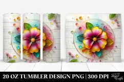 Colorful Wooden Primrose Tumbler Design Product Image 1