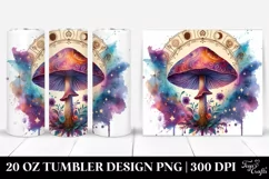 Magical Celestial Mushroom Clipart 20 Oz Tumbler Product Image 1