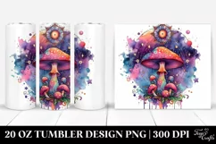 Magical Celestial Mushroom Clipart 20 Oz Tumbler Product Image 1
