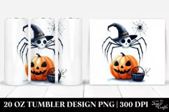 Funny Halloween Clipart with Spider, Transparent PNG Product Image 1