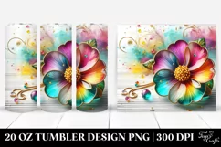 Colorful Wooden Primrose Tumbler Design Product Image 1