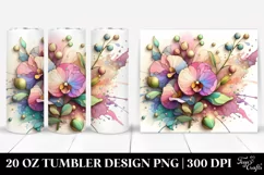 Sweet Pea Stained Clipart 20 Oz Tumbler Product Image 1