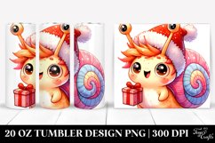 Cute Baby Snail with Santa Hat, Sublimation Clipart Product Image 1