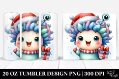 Cute Baby Snail with Santa Hat, Sublimation Clipart Product Image 1