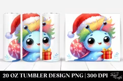 Cute Baby Snail with Santa Hat, Sublimation Clipart Product Image 1