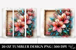 Abstract Pastel Wooden Azalea Tumbler Product Image 1