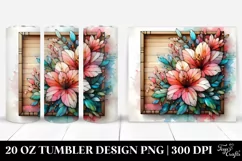 Abstract Pastel Wooden Azalea Tumbler Product Image 1