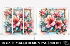 Abstract Pastel Wooden Azalea Tumbler Product Image 1