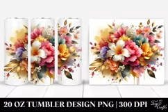 Abstract Colorful Bouquet with Gold Foil Splash | 20 Oz Product Image 1
