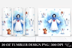 Watercolor Simple with Poltergeist, 20 oz Tumbler Product Image 1