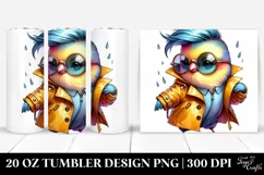 Quirky Bird with Sunglasses 20 Oz Tumbler Product Image 1