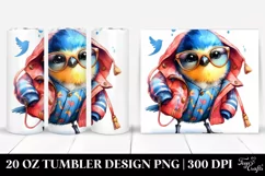 Quirky Bird with Sunglasses 20 Oz Tumbler Product Image 1