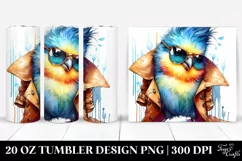Quirky Bird with Sunglasses 20 Oz Tumbler Product Image 1