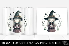 Boho Witch Watercolor Tumbler | 20 oz Tumbler Product Image 1