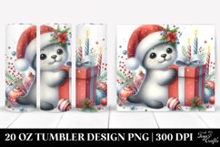 Seal with Christmas Gift Clipart Product Image 1