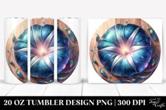 Shiny Morning Glory on Wood | 20 Oz Tumbler Product Image 1