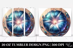 Shiny Morning Glory on Wood | 20 Oz Tumbler Product Image 1