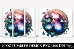 Shiny Morning Glory on Wood | 20 Oz Tumbler Product Image 1
